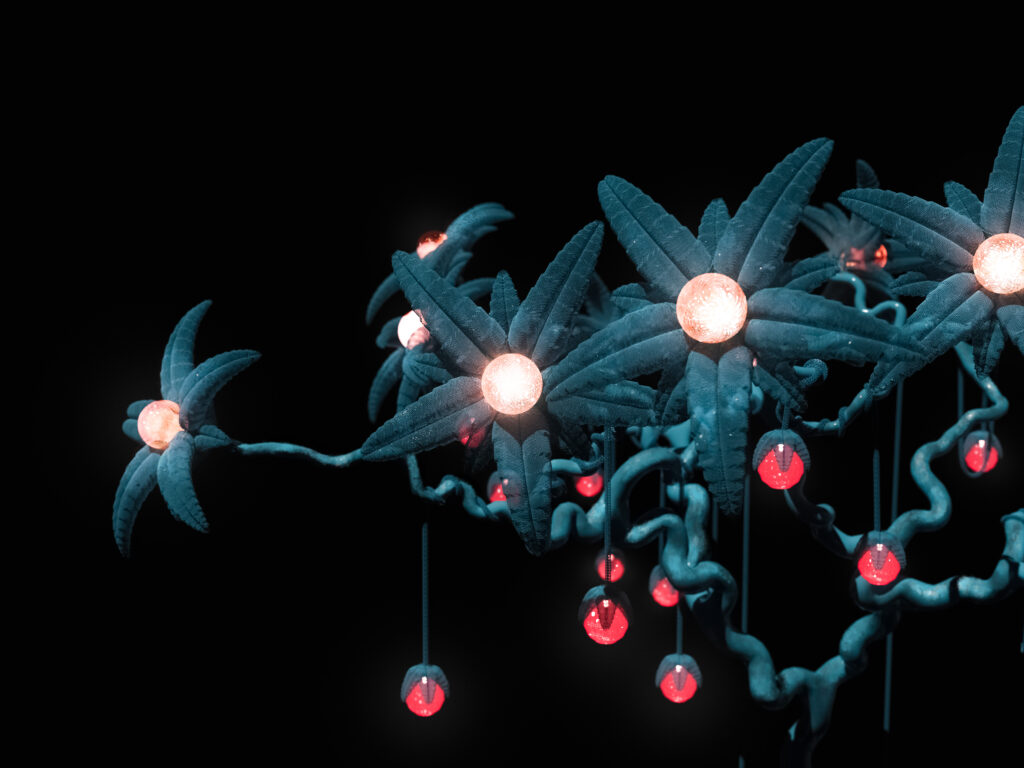 Digital rendering of The Haas Brothers’ 
"The Strawberry Tree," 2023.