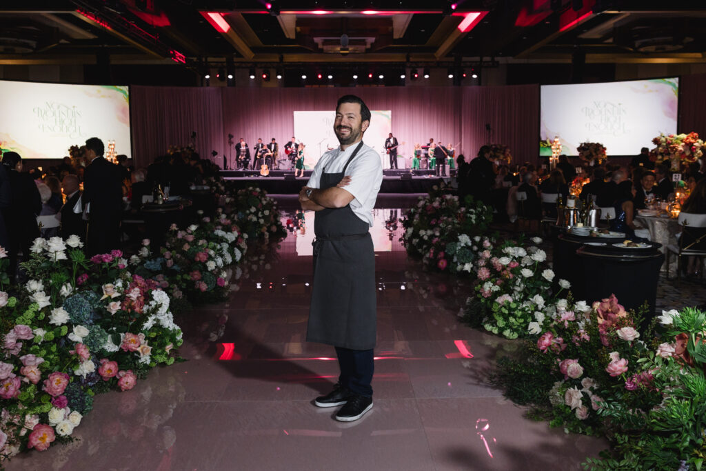 Chef Aaron Bludorn orchestrates the exceptional four-course dinner at the Memorial Hermann gala. (Photo by Johnny Than)