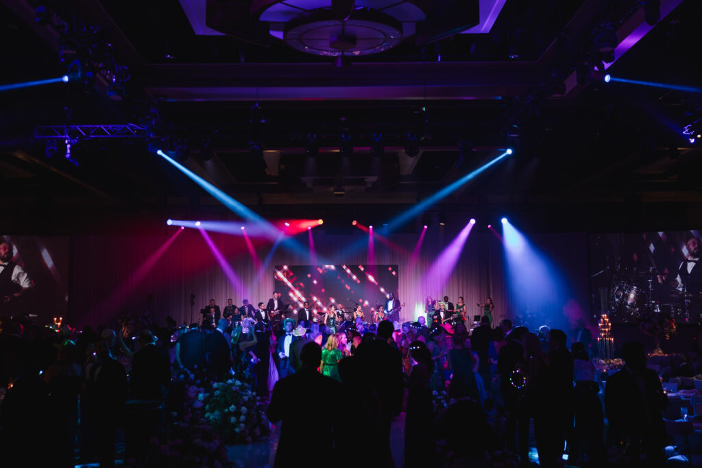 Affinity Band from Chicago rocks the dance floor at the Memorial Hermann gala.