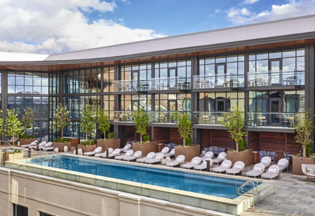 Watch the eclipse at Bowie House's new poolside restaurant, Whinny's. (Courtesy)