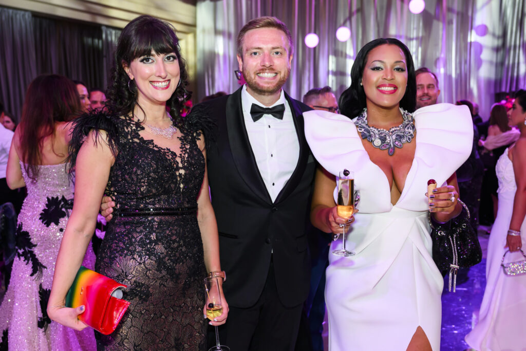 Emily Bivona, Ryan Manser, Roya Gordon at the Houston Grand Opera 'Mirror Ball'  (Photo by Michelle Watson, Catchlightgroup.com)