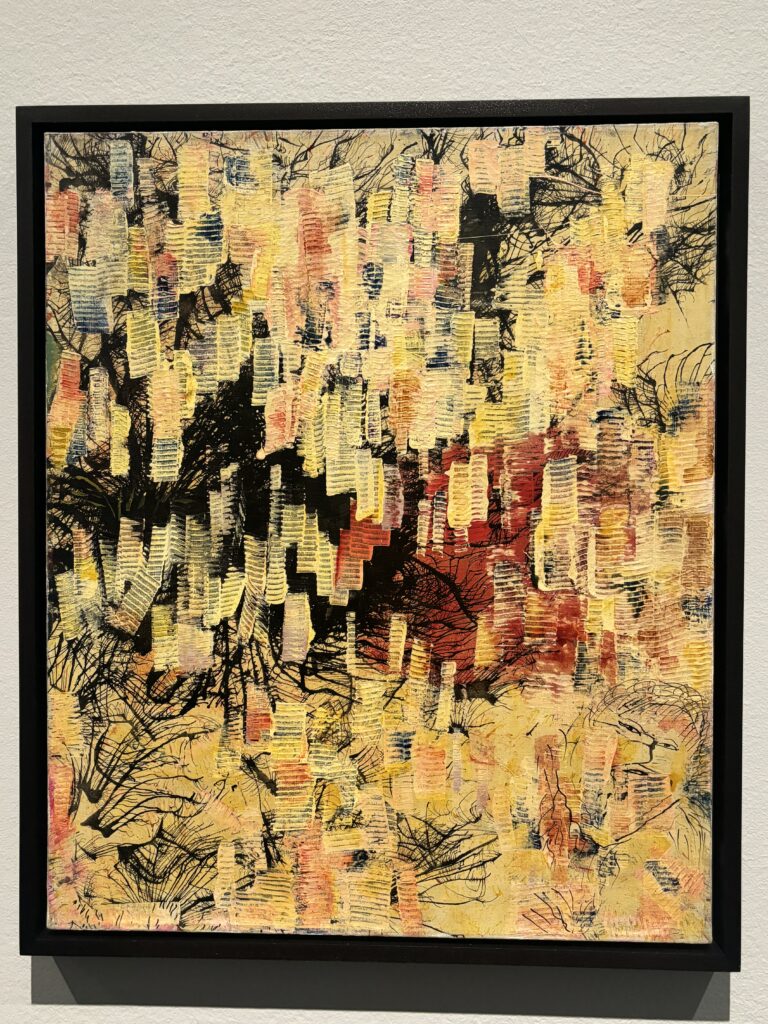 Janet Sobel's "Untitled," ca. 1944. Enamel on ink on canvas. (Photo by Ericka Schiche)