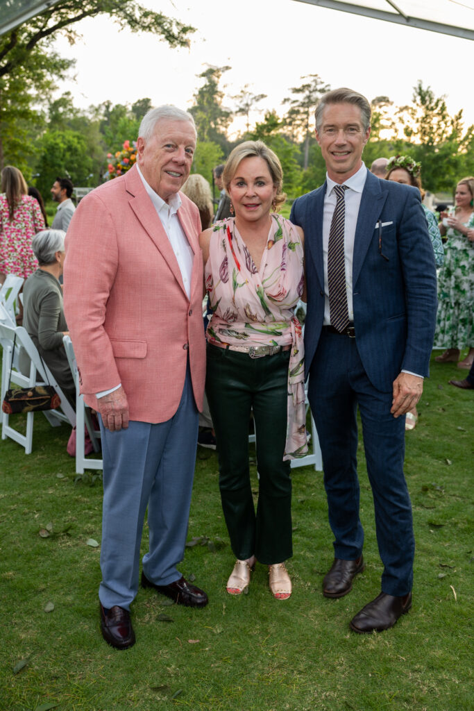 Rich & Nancy Kinder, Thomas Woltz at the Memorial Park Conservancy 100th anniversary dinner. (Photo by Jenny Antill)