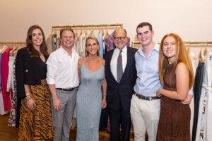 Gillian Sarofim, Adam Lippes, Courtney & Christopher Sarofim, Fayez Sarofim, Louisa Sarofim_AdamLippes_HOU_Opening_051524 (Photo by Emily Jaschke)