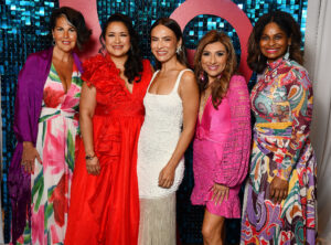 Heidi Turney, Patricia Garcia, Patricia Bonaldi, Jolene Trevino, Hasina Starks at the Latin Women’s Initiative fashion show and luncheon. (Photo by Dave Rossman)