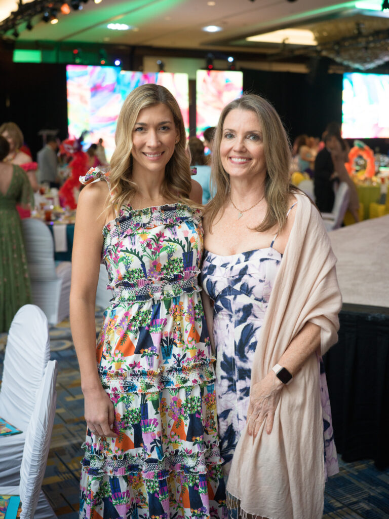 Katie Register, Leanne Schneider at the Latin Women's Initiative fashion show and luncheon. (Photo by Daniel Ortiz)