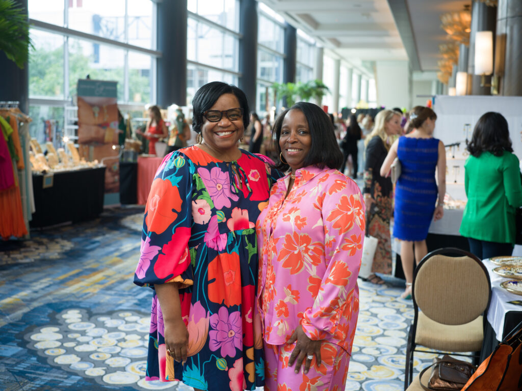 Marian Harper, Casandra Brown at the Latin Women's Initiative fashion show and luncheon. (Photo by Daniel Ortiz)