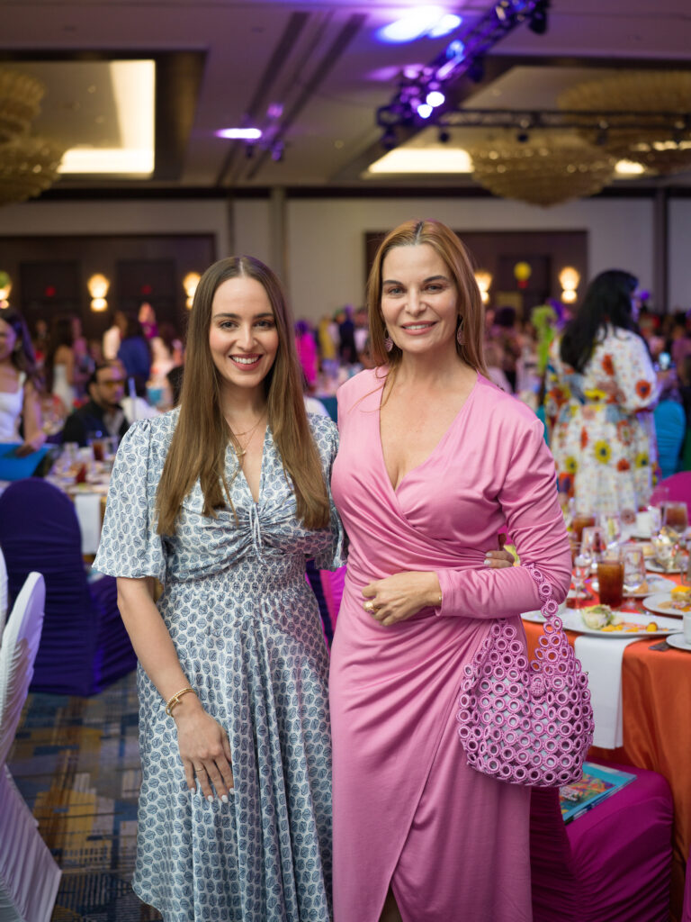 Michi Newall, Micheline Newall at the Latin Women's Initiative fashion show and luncheon. (Photo by Daniel Ortiz)