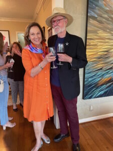 Minnette Boesel, Henry Hunt at UH School of the Libraries Cocktail at Deborah and Bill Colton’s Home