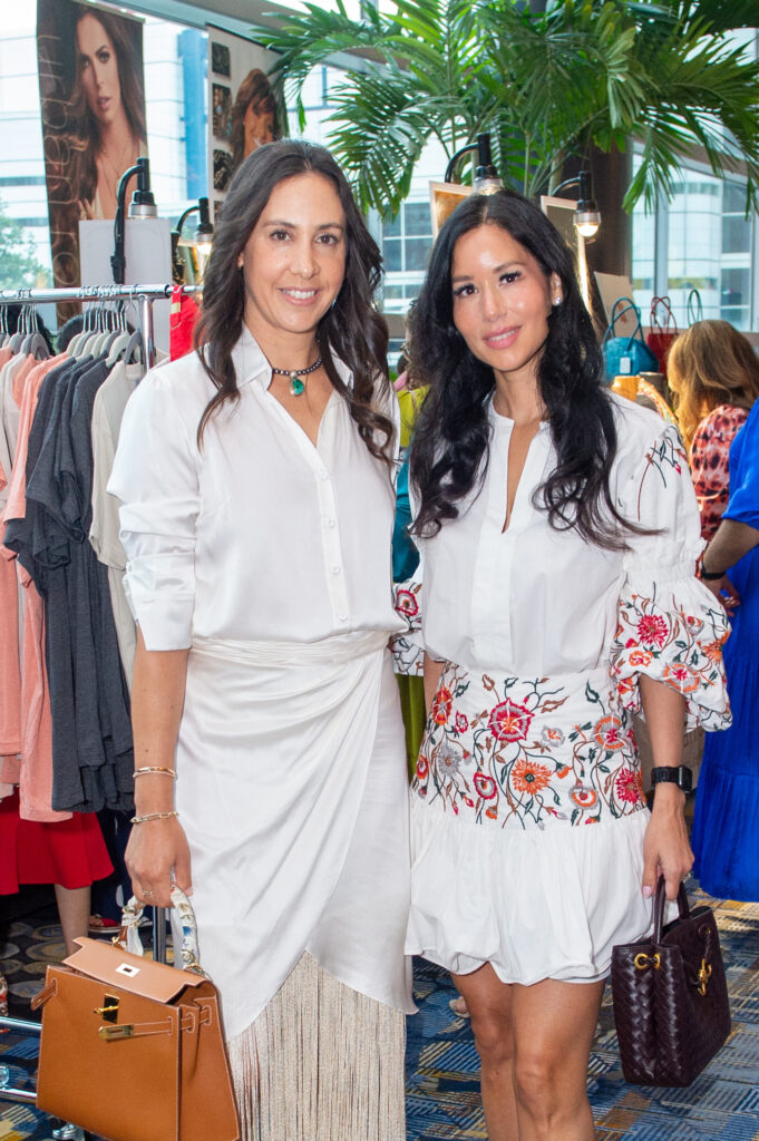 Monica Hoz de Vila, Erika Frankfort at the Latin Women's Initiative fashion show and luncheon. (Photo by Jacob Power)