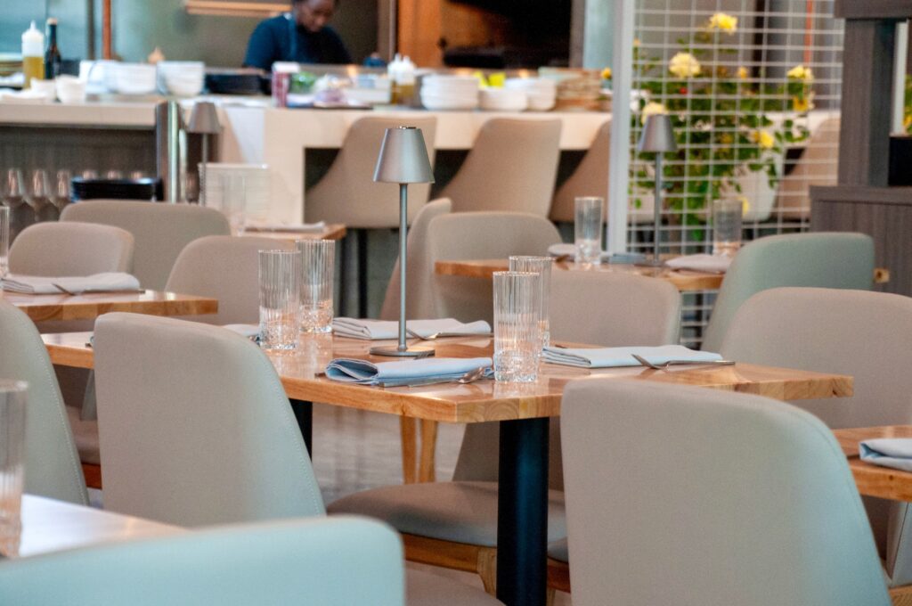 The Radici design features natural, warm burgundy tones. (Photo by Mia Valdez)