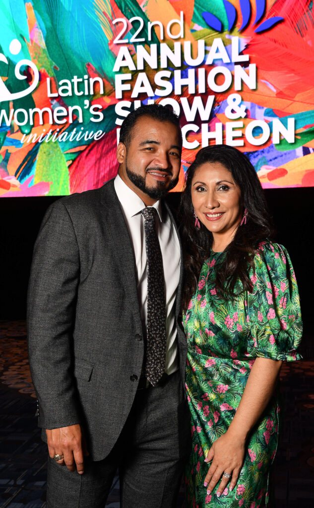 Samuel and Jovanny Orellana at the Latin Women's Initiative fashion show and luncheon. (Photo by Dave Rossman)