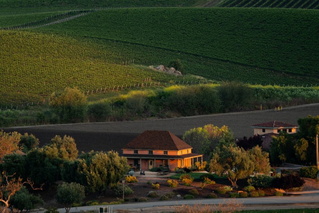 The Talley Vineyards' property is impressive in its own right. The estate produces excellent pinot noir and chardonnay. (Courtesy Talley Vineyards.)