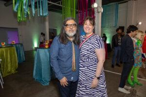 Carlos and Amber Pozo at the 2024 Glasstire Party and Auction (Photo by Jenny Antill)
