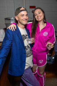 Danny Powell, Jill McLennon at the 2024 Glasstire Party and Auction (Photo by Jenny Antill)