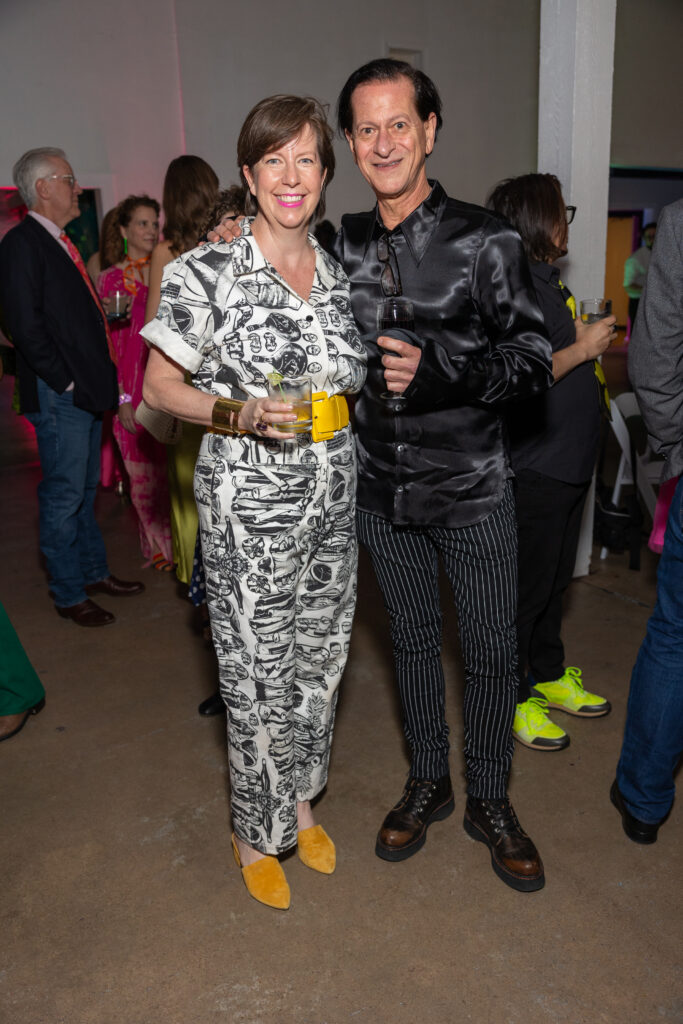 Joey Fauerso, David Shelton at the 2024 Glasstire Party and Auction (Photo by Jenny Antill)