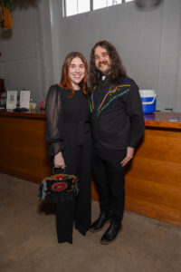 Kathryn McDougal & Matt Fries at the 2024 Glasstire Party and Auction (Photo by Jenny Antill)