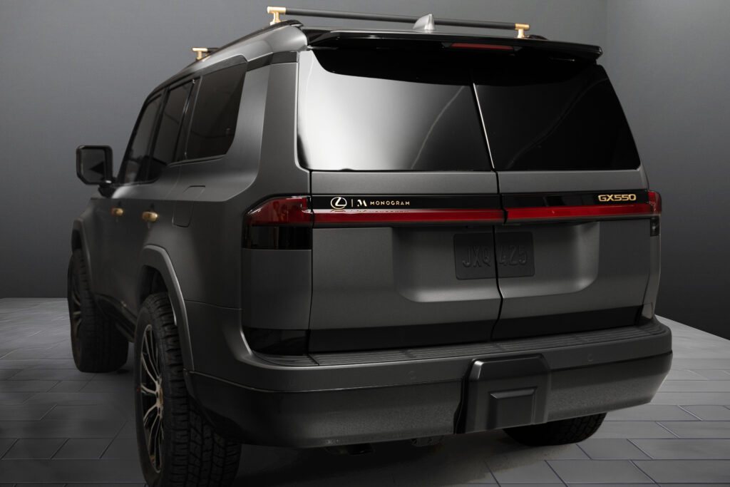 The double doors in the trunk of the Monogram GX have a few surprises inside.