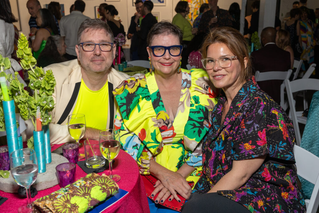 Mark & Jenny Johnson, Jessica Phifer at the 2024 Glasstire Party and Auction (Photo by Jenny Antill)