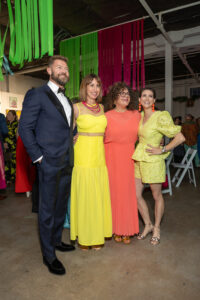 Morné Coetzer, Andrea Downs, Jane Medina, Julia Harris at the 2024 Glasstire Party and Auction (Photo by Jenny Antill)