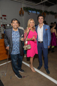 Willie Wood, Ingrid Wood, Jet Gonzalez at the 2024 Glasstire Party and Auction (Photo by Jenny Antill)