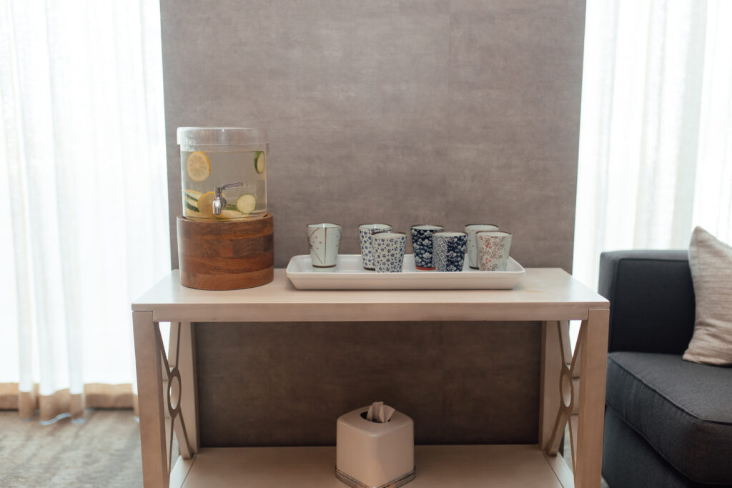 Refreshments at Pure Spa in the Marriott Marquis Houston