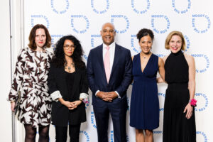 Frauke V. Josenhans, Hayv Kahraman, Reginald & Paula DesRoches, Alison Weaver at Rice University’s Moody Center for the Arts seventh anniversary annual fundraising dinner (Photo by Hung Truong)