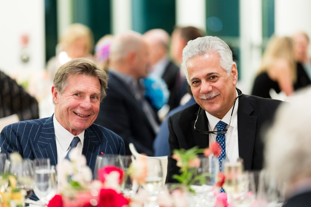 Mack Fowler and Aziz Shaibani at Rice University's Moody Center for the Arts' seventh anniversary annual fundraising dinner (Photo by Hung Truong)