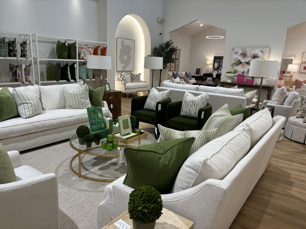 LAM's interior is arranged by color focus, and has plenty of in-store shopping choices.