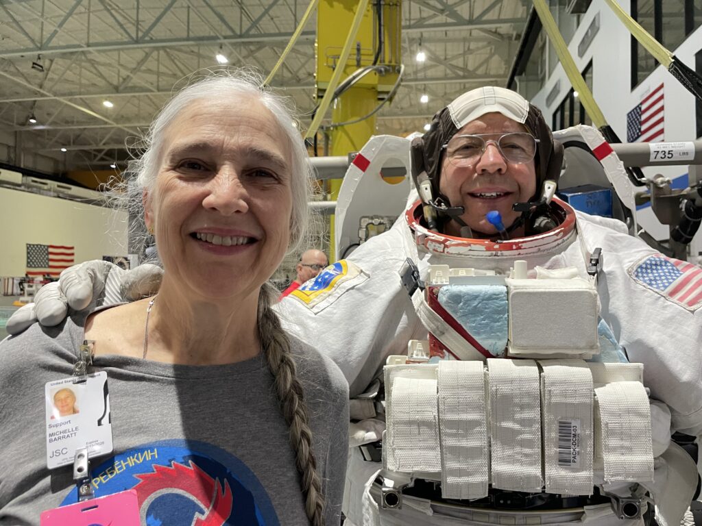 Michael & Michelle Barratt at NASA's neutral buoyancy lab in January 2024. (Photo courtesy of Michelle Barratt)