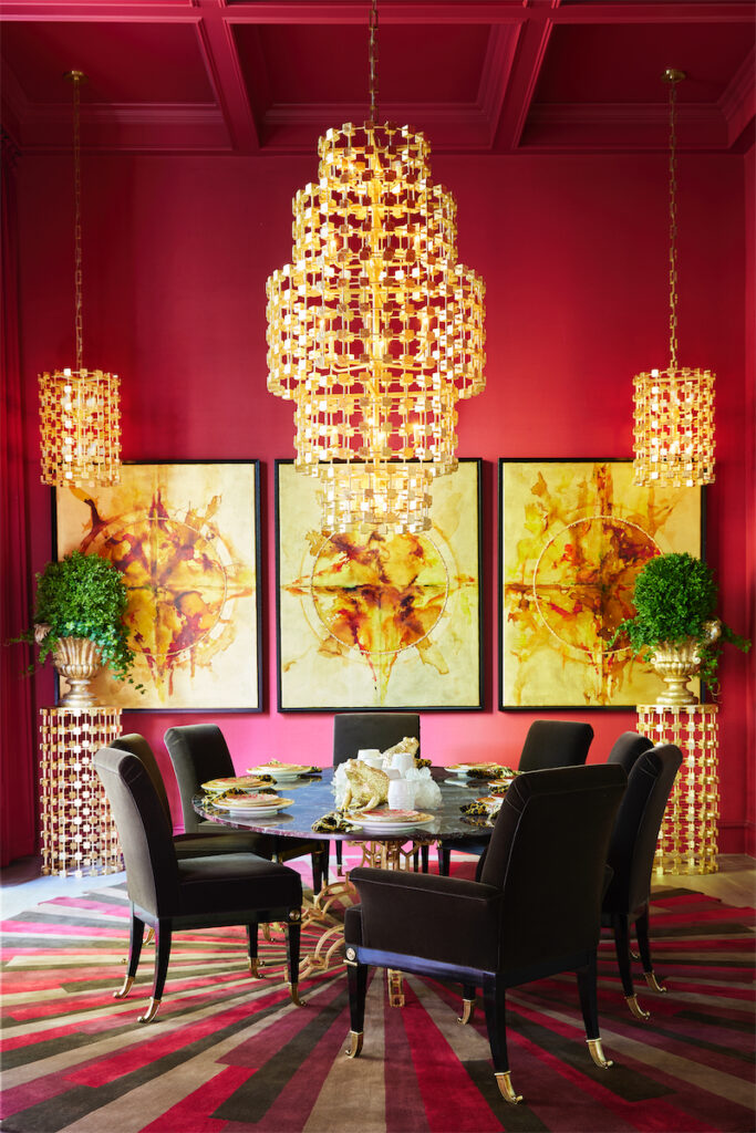 2022 Kips Bay Dallas dining room designed by Fisher Weisman Brugioni (Photo by Kris Ellis)