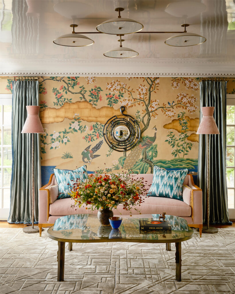 The living room for the 2023 Kips Bay Decorator Show House Dallas designed by Laura Lee Clark Interior Design (Photo by Stephan Karlisch)