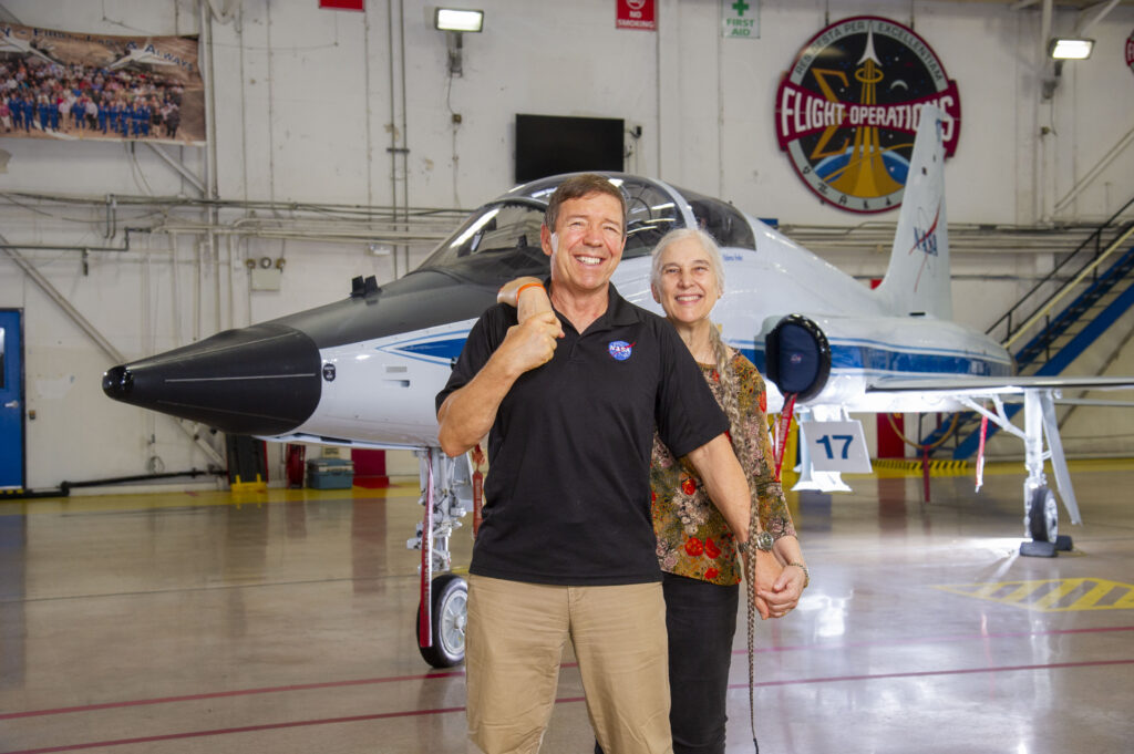 Michael & Michelle Barratt are all smiles before his launch. (Photo courtesy of Michelle Barratt)