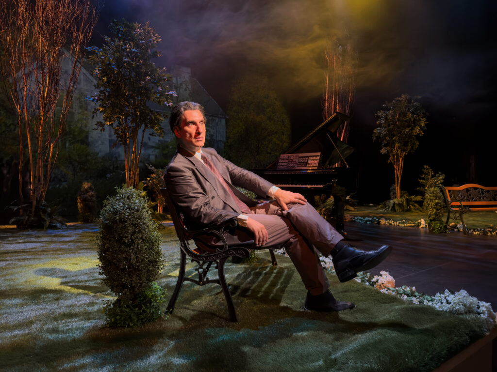 Hershey Felder plays Sergei Rachmaninoff in "Rachmaninoff and the Tsar" at Stages Theater. (Photo by Stefano Decarli)