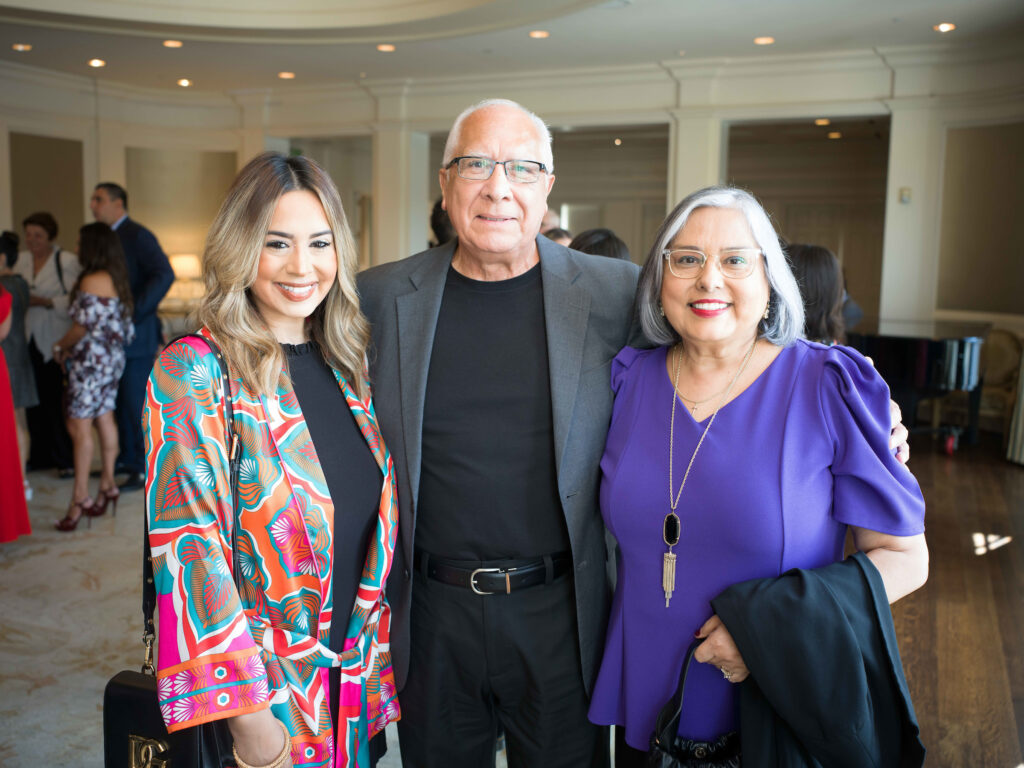 Andrea Godea, Larry Savala, Amalia Savala at the El Centro de Corazón luncheon. (Photo by Daniel Ortiz)