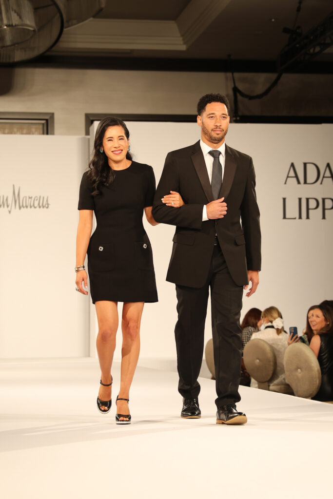 First time honoree Stephanie Fleck wears Neiman Marcus featured designer Adam Lippes at the PaperCity Philanthropy in Fashion Best Dressed Luncheon.