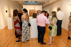 Opening night of “Lost and Found” exhibition featuring sculptures by Tara Conley. (Photo by Ken Eke)