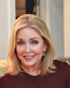 Furniture designer and TCU alum Jan Showers poses at her Dallas home.