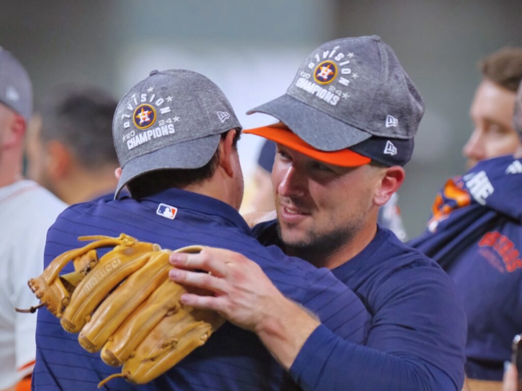 Mauricio Dubon.Alex Bregman and the Houston Astros know that winning is hard — and a whole lot of fun. (Photo by F. Carter Smith)