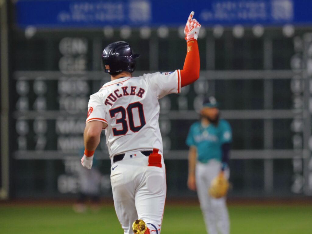 Kyle Tucker is one of the best hitters in baseball and a Houston Astros lifeline. (Photo by F. Carter Smith)