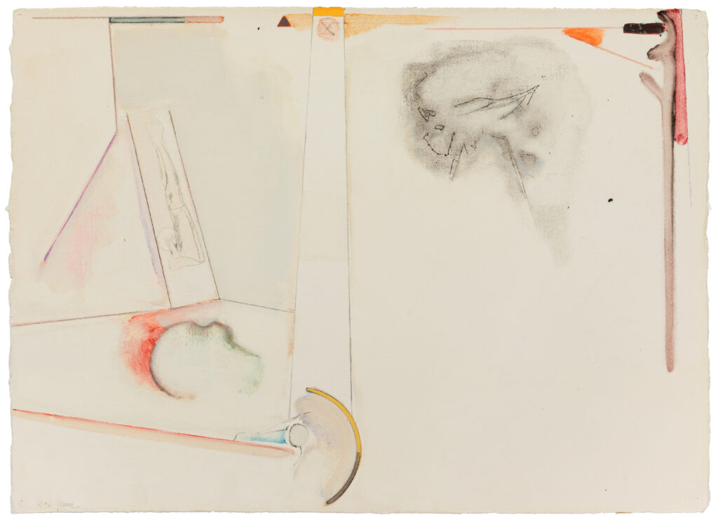 Stephen Greene's "R. 6." from 1973. Graphite, ink, charcoal and gouache on paper. (Photo by Jenny Gorman. Courtesy Moody Gallery, Houston)