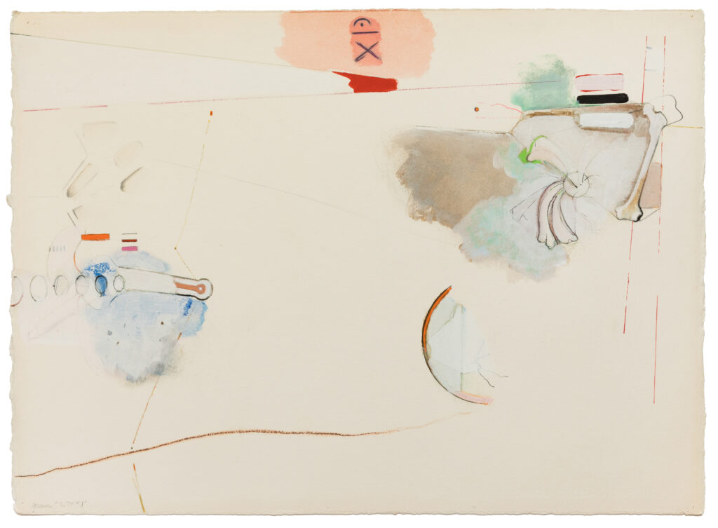 Stephen Greene's "S. 1," 1974. Graphite, charcoal, crayon and gouache on paper. (Photo by Jenny Gorman. Courtesy Moody Gallery, Houston)