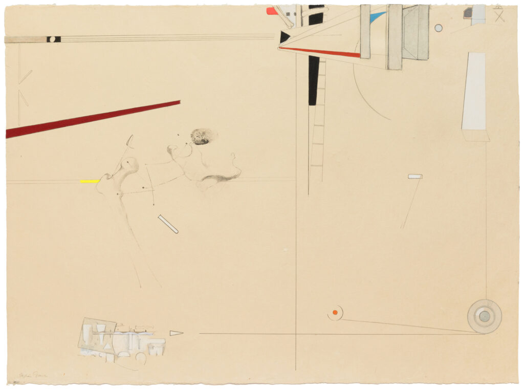 Stephen Greene's "Biograph 26," 1967.
Graphite, ink, gouache and collage on paper. (Photo by Jenny Gorman. Courtesy Moody Gallery, Houston)