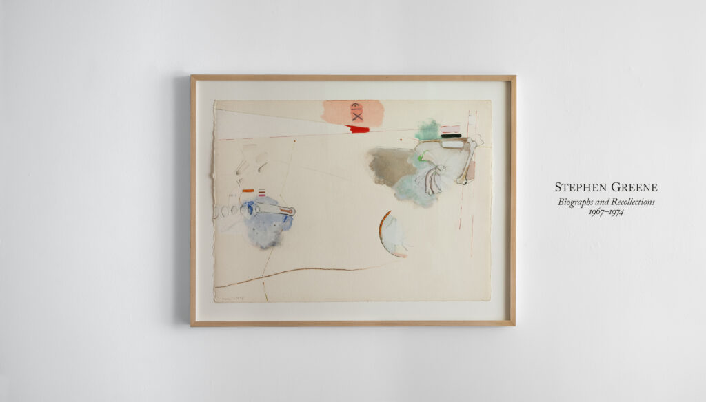 An installation view of "Stephen Greene: Biographs and Recollections, 1967-1974," which is currently on view at Moody Gallery through October 26, 2024. (Courtesy Moody Gallery, Houston)