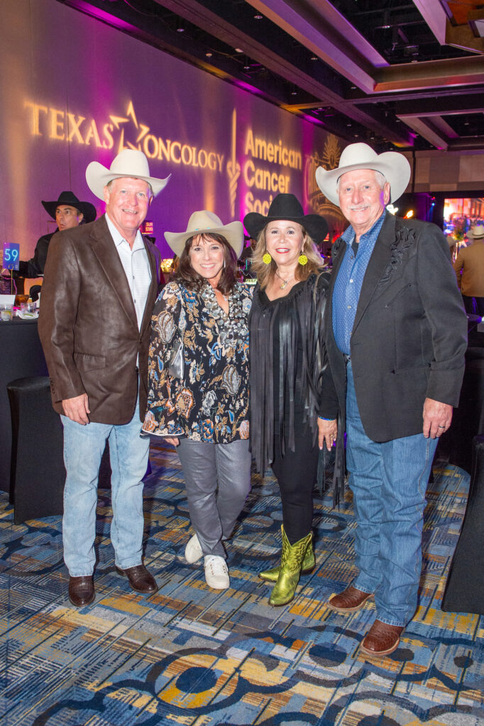 Steve & Paula Winter, Cyndy Garza-Roberts & Thomas Roberts at the Houston Cattle Baron's Ball. (Photo by Jacob Power)