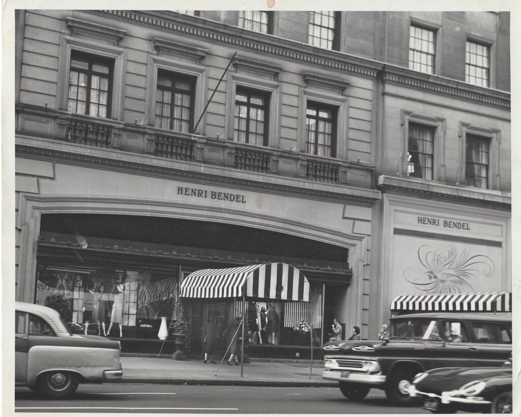 The Bendel’s storefront on 14 West 57th Street in the 1960s. (Courtesy Parsons School of Design)