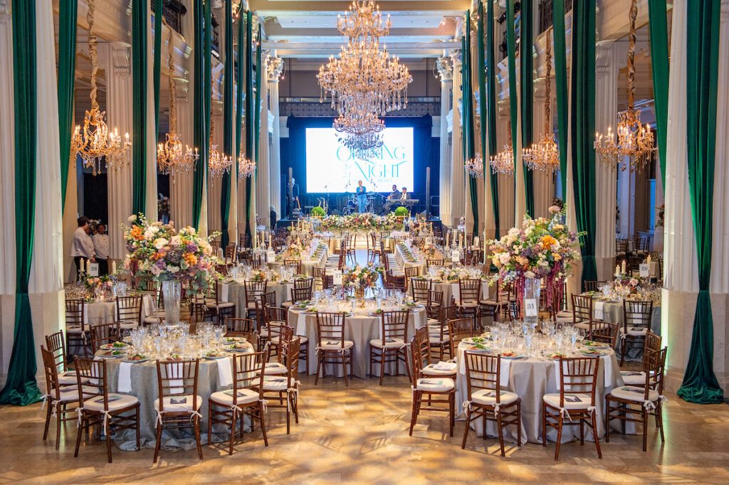 Corinthian Houston is dressed to suggest New York's Gilded Age for the Houston Symphony Opening Night gala dinner. (Photo by Jacob Power)