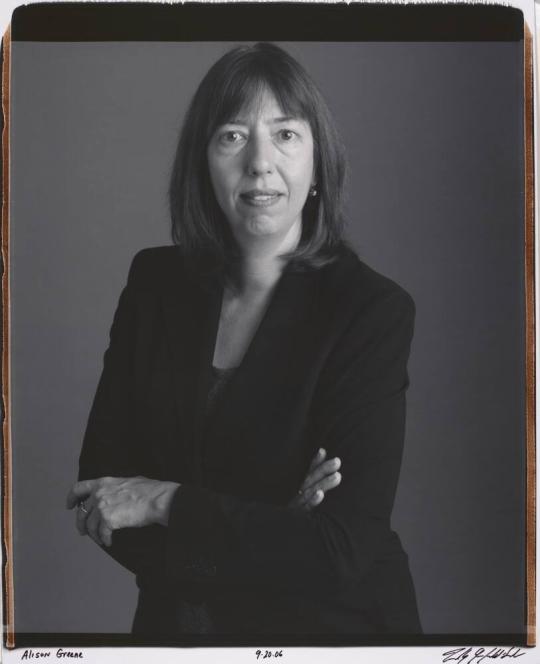 Alison de Lima Greene, the Isabel Brown Wilson Curator of Modern and Contemporary Art at the Museum of Fine Arts, Houston, introduced her father Stephen Greene's drawings at Moody Gallery recently. The exhibit "Stephen Greene: Biographs and Recollections, 1967-1974" is on display through October 26, 2024 at Moody Gallery. (Photo by © Timothy Greenfield-Sanders. Courtesy Museum of Fine Arts, Houston)