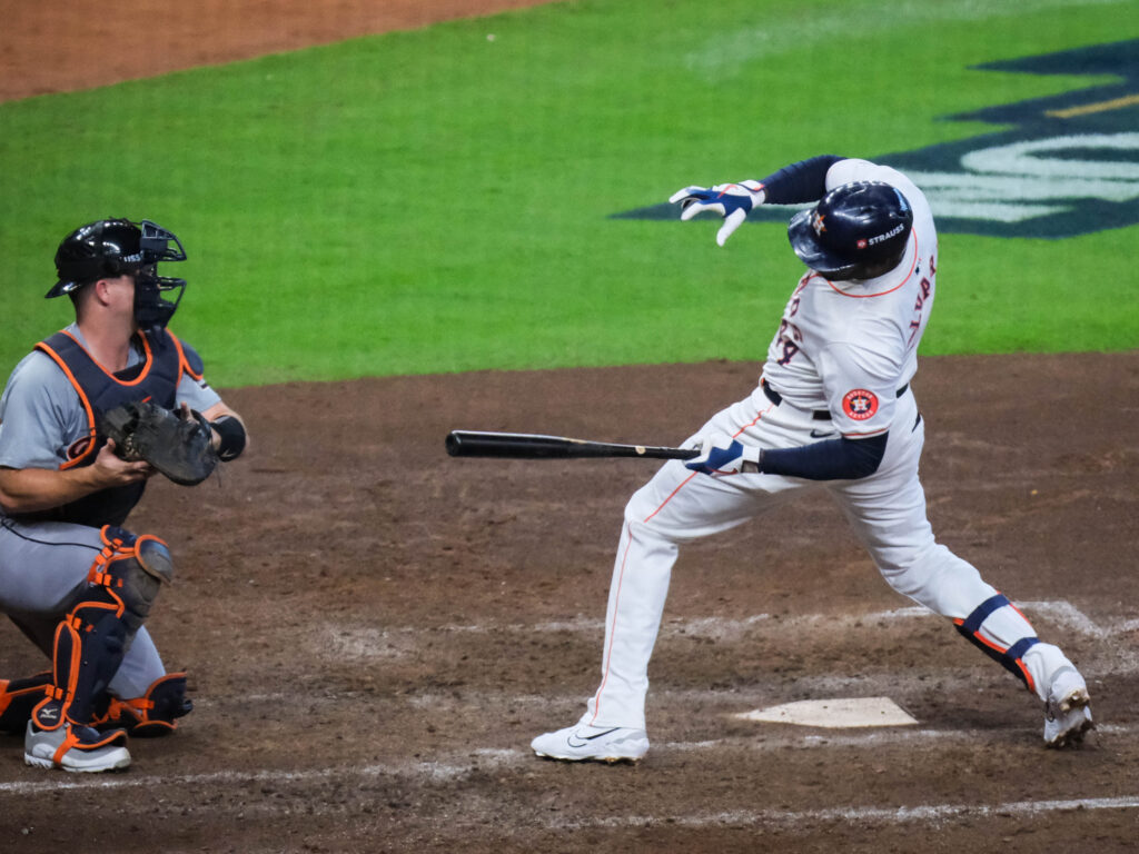 Yordan Alvarez showed his Houston teammates what he's all about by playing through pain in this Wildcard Series. (Photo by F.Carter Smith)