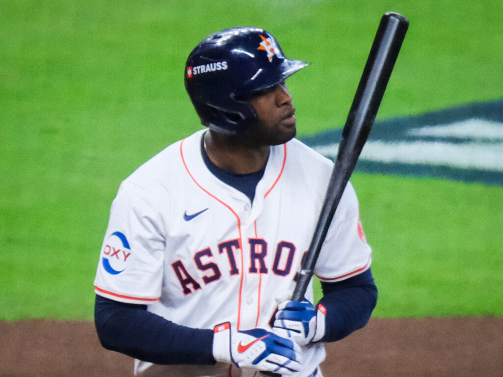 Yordan Alvarez isone of the best hitters in baseball whenever he's healthy. (Photo by F.Carter Smith)